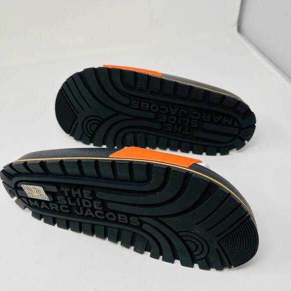 NEW! Marc Jacobs The Slide Dragon Fire Orange - 5 - Picture 5 of 5